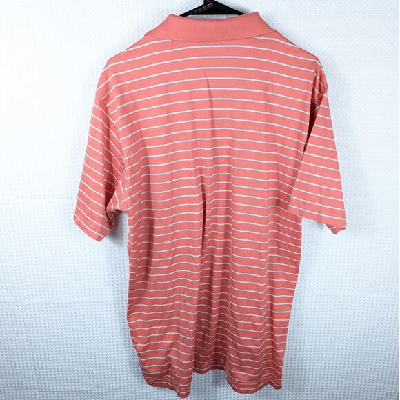Masters Peter Millar L Coral White Stripe Polo Shirt Augusta National Golf - Picture 5 of 5